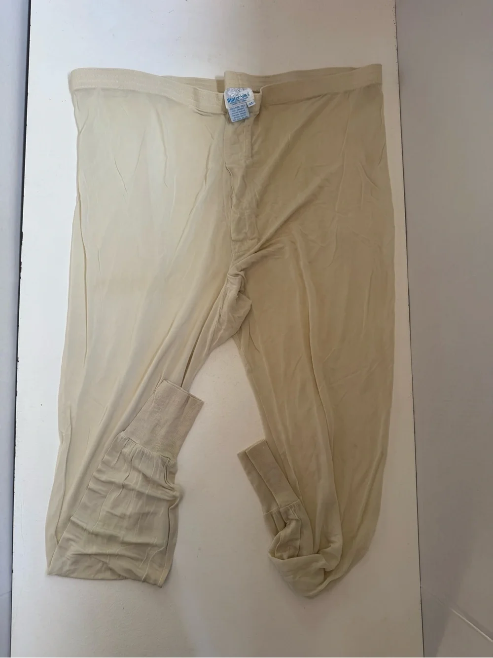 WinterSilks ivory Silk Layer Base Pants pure silk XL vintage